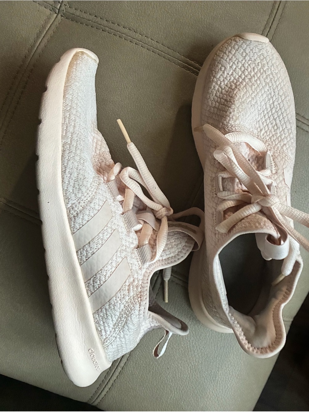 adidas Kids Pale Pink Knit Casual Sneakers